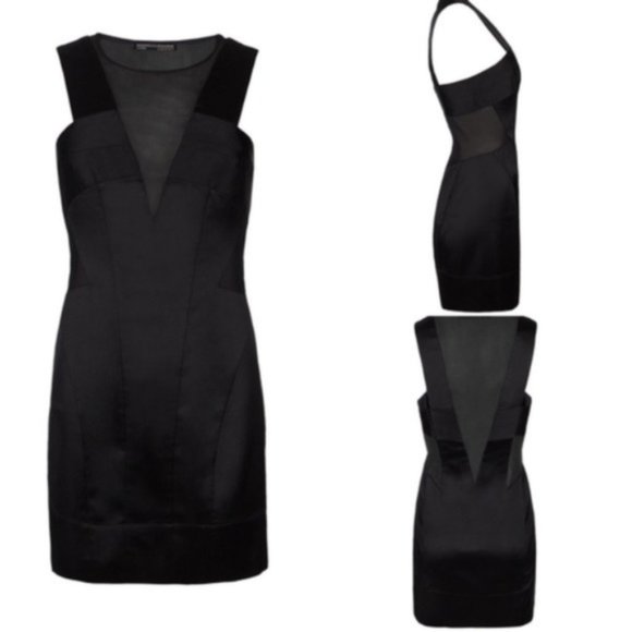 All Saints Dresses & Skirts - All Saints Emi Black Mesh Bodycon Mini Dress C59